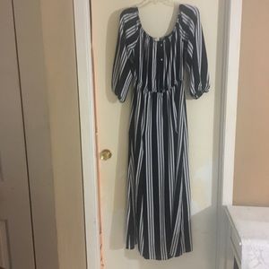 Stella Tweed Long Black/White Dress Size Large
